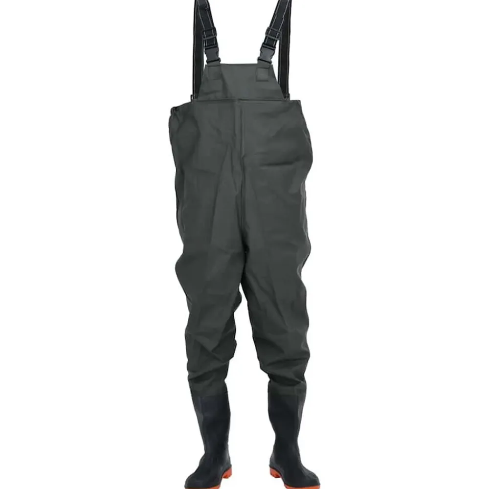 vidaXL Actividades Al Aire Libre-Vadeador de pecho con botas talla 43