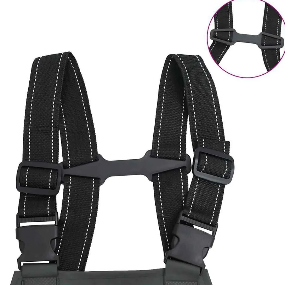 vidaXL Actividades Al Aire Libre-Vadeador de pecho con botas talla 43