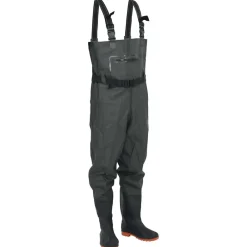 vidaXL Actividades Al Aire Libre-Vadeador de pecho con botas y cinturón talla 38