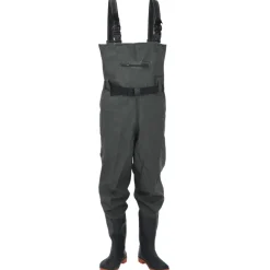 vidaXL Actividades Al Aire Libre-Vadeador de pecho con botas y cinturón talla 38