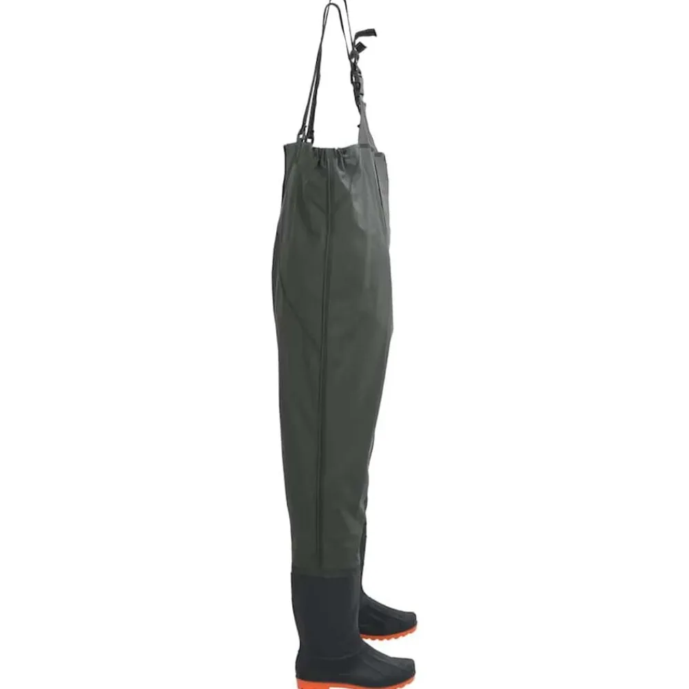 vidaXL Actividades Al Aire Libre-Vadeador de pecho con botas talla 38