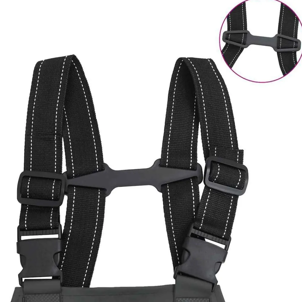 vidaXL Actividades Al Aire Libre-Vadeador de pecho con botas talla 38