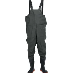 vidaXL Vadeador de pecho con botas talla 44 Verde oscuro Clearance