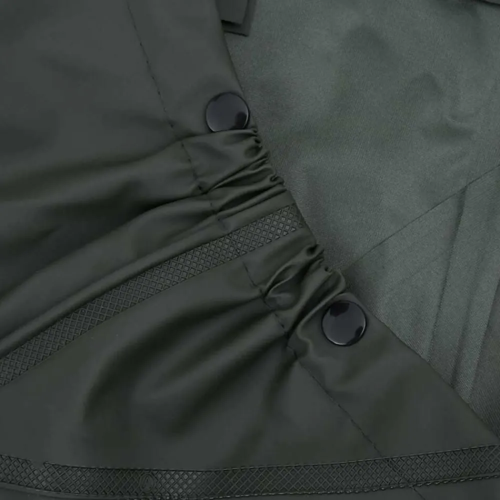 vidaXL Vadeador de pecho con botas talla 44 Verde oscuro Clearance