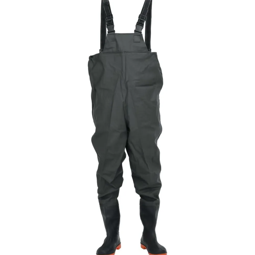 vidaXL Actividades Al Aire Libre-Vadeador de pecho con botas talla 40
