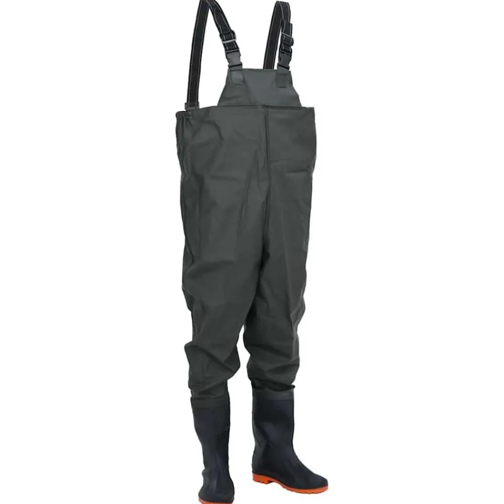 vidaXL Actividades Al Aire Libre-Vadeador de pecho con botas talla 41