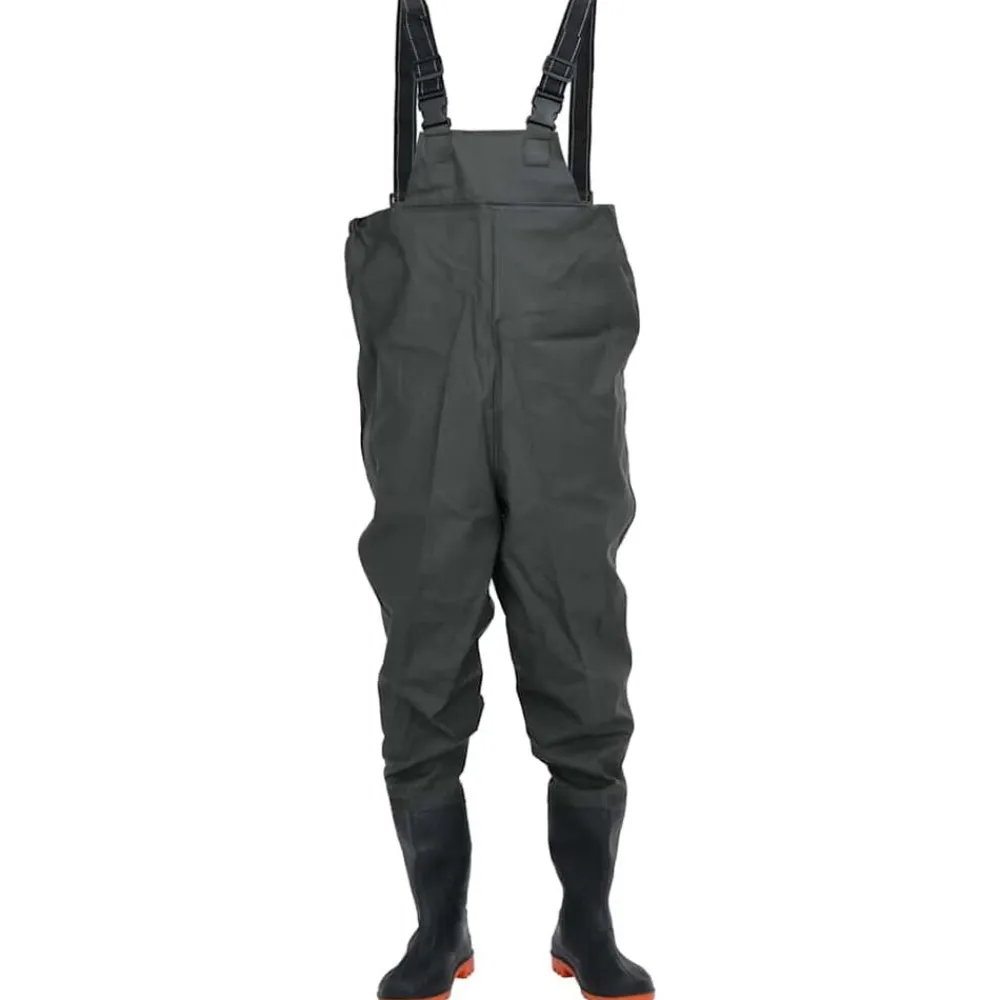 vidaXL Actividades Al Aire Libre-Vadeador de pecho con botas talla 41