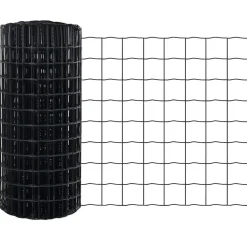 vidaXL Vallas De Jardín-Valla con Poste 0,4 x 10 m Acero y PVC