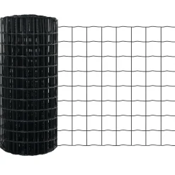 vidaXL Valla con Poste 0,4 x 10 m Acero y PVC Gris Outlet