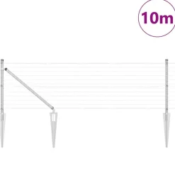 vidaXL Valla con Poste Plateado 0,4 x 10 m Acero Acero galvanizado Online