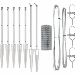 vidaXL Valla con Poste Plateado 0,4 x 10 m Acero Acero galvanizado Online