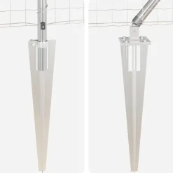 vidaXL Valla con Poste Plateado 0,4 x 10 m Acero Acero galvanizado Online