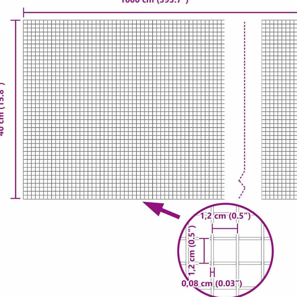 vidaXL Valla con Poste Plateado 0,4 x 10 m Acero Acero galvanizado Best