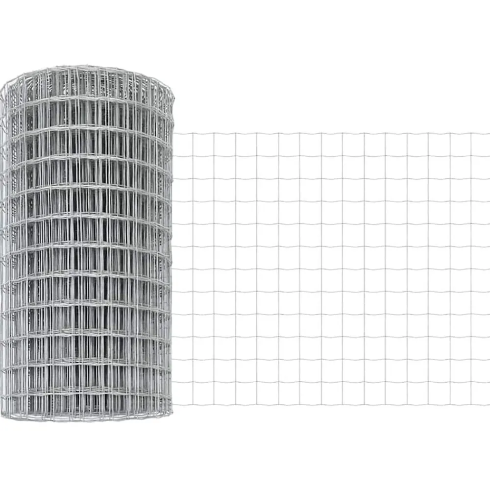 vidaXL Valla con Poste Plateado 0,4 x 10 m Acero Acero galvanizado