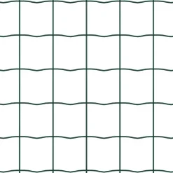 vidaXL Valla con Poste 0,4 x 10 m Acero y PVC Verde Discount