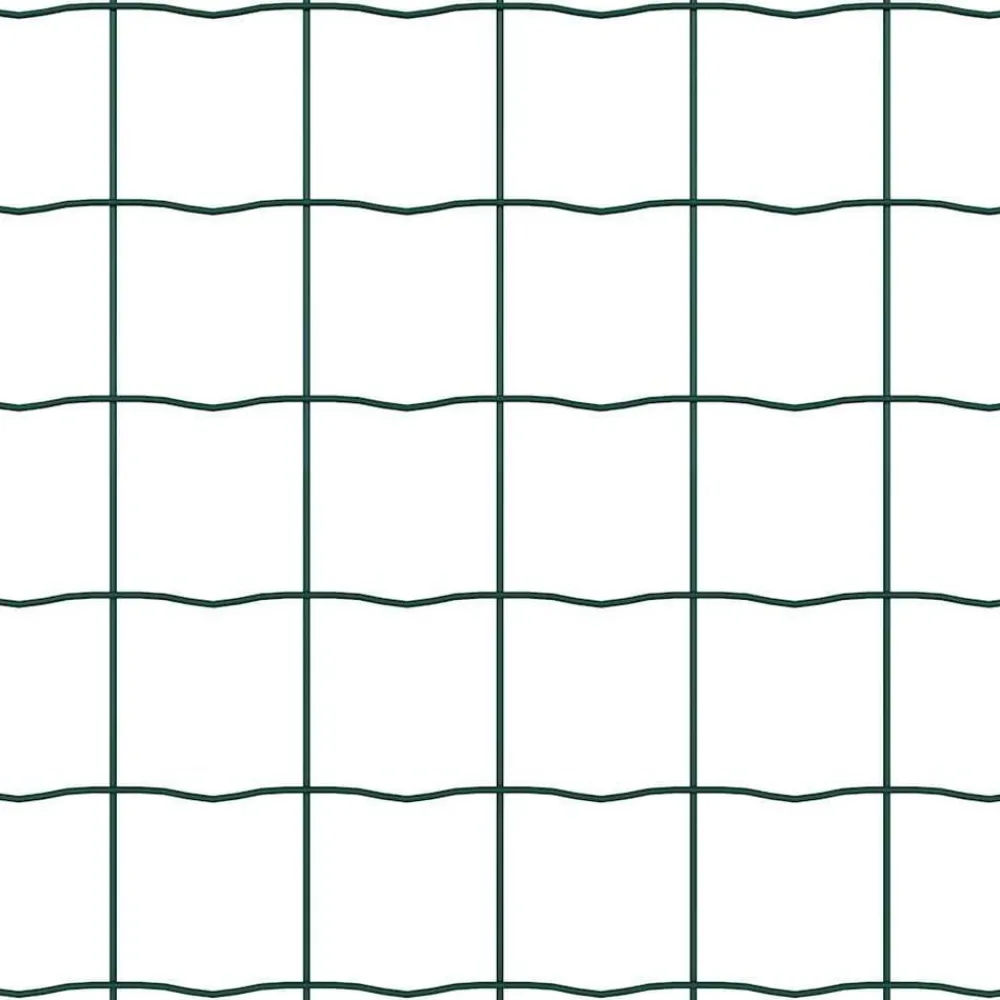 vidaXL Valla con Poste 0,4 x 10 m Acero y PVC Verde Discount