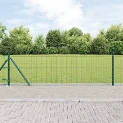 vidaXL Vallas De Jardín-Valla con Poste 0,4 x 10 m Acero y PVC