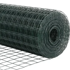 vidaXL Vallas De Jardín-Valla con Poste 0,4 x 10 m Acero y PVC