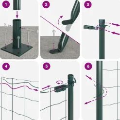 vidaXL Vallas De Jardín-Valla con Poste 0,4 x 10 m Acero y PVC