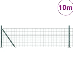 vidaXL Vallas De Jardín-Valla con Poste 0,4 x 10 m Acero y PVC