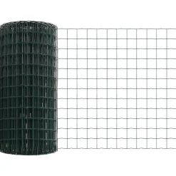 vidaXL Vallas De Jardín-Valla con Poste 0,4 x 10 m Acero y PVC