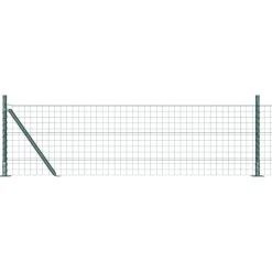 vidaXL Vallas De Jardín-Valla con Poste 0,4 x 10 m Acero y PVC