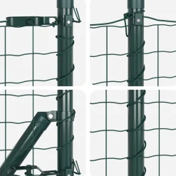 vidaXL Vallas De Jardín-Valla con Poste 0,4 x 10 m Acero y PVC