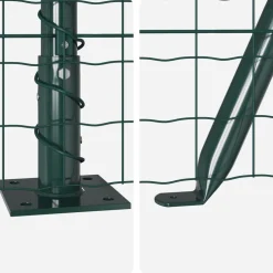 vidaXL Vallas De Jardín-Valla con Poste 0,4 x 10 m Acero y PVC