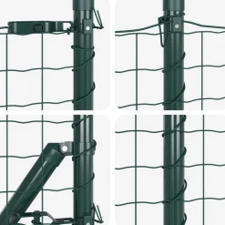 vidaXL Valla con Poste 0,4 x 10 m Acero y PVC Verde Outlet
