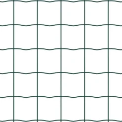 vidaXL Valla con Poste 0,4 x 10 m Acero y PVC Verde Outlet