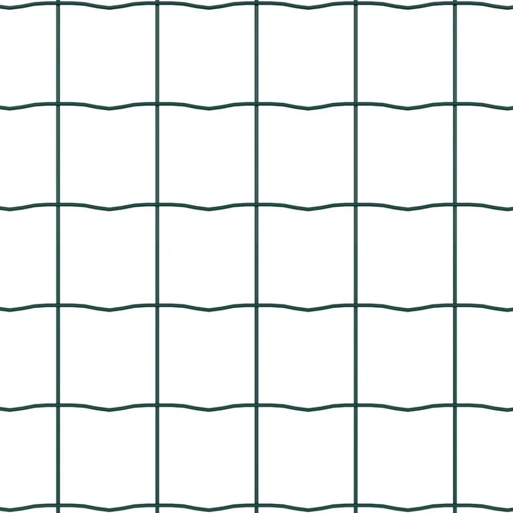 vidaXL Valla con Poste 0,4 x 10 m Acero y PVC Verde Outlet