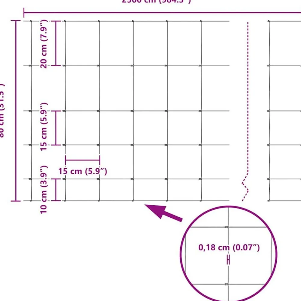 vidaXL Valla de campo Plateado 25 x 0,8 m Acero galvanizado Online