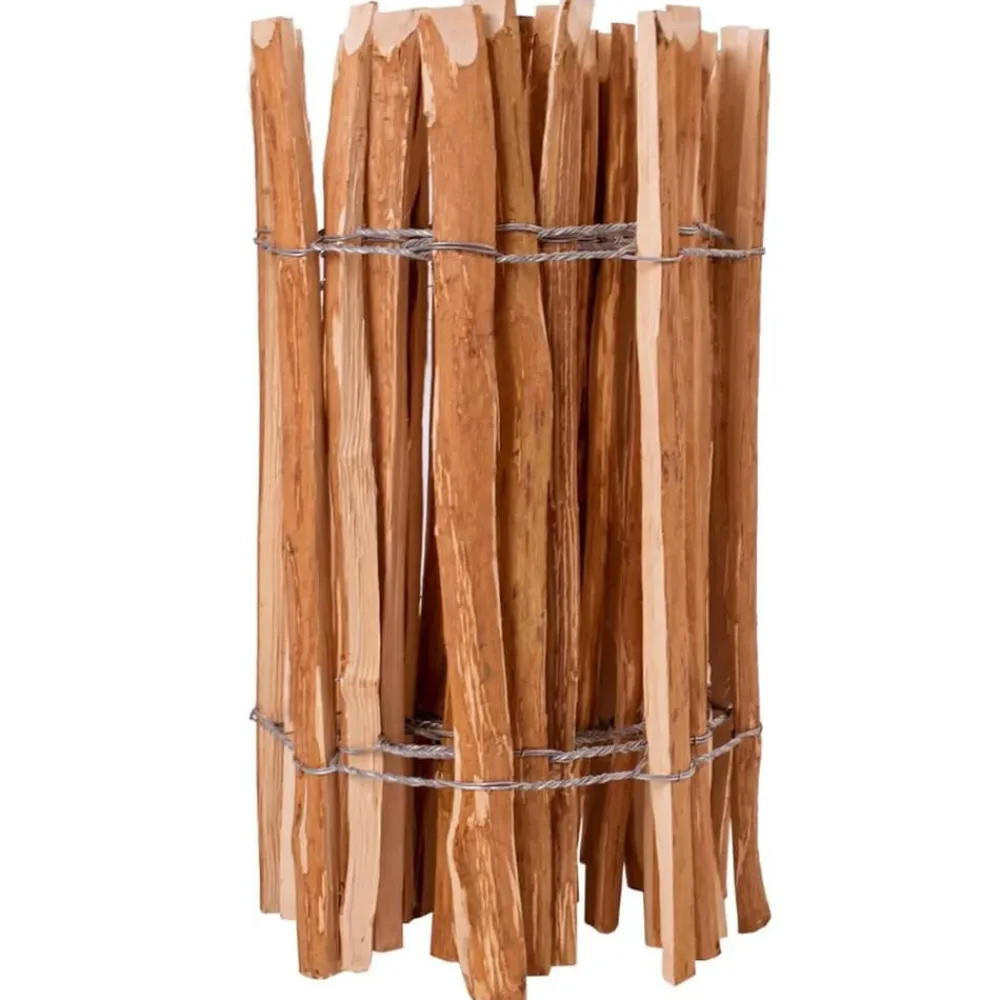 vidaXL Valla de estacas madera de avellano 60x500 cm Clearance