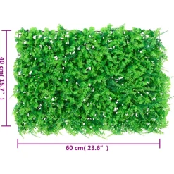 vidaXL Valla de hojas de helecho artificial 6 uds verde 40x60 cm