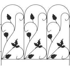 vidaXL Valla de Jardín 5 pcs Acero Negro Online
