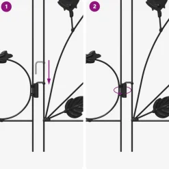 vidaXL Valla de Jardín 5 pcs Acero Negro Online