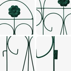 vidaXL Valla de Jardín 5 pcs Acero Verde Sale