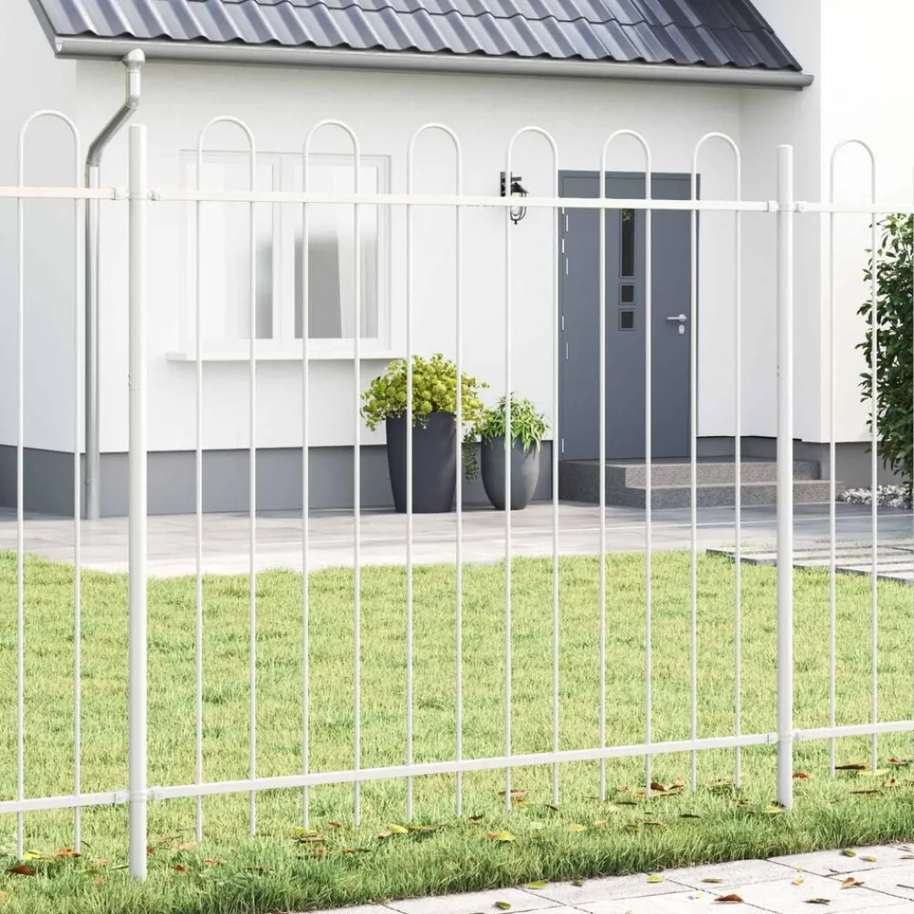 vidaXL Valla de Jardín 2 pcs 3,4 x 0,6 m Gris