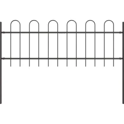 vidaXL Valla de Jardín 2 pcs 3,4 x 0,6 m Gris