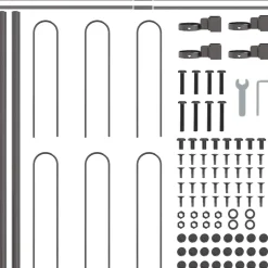 vidaXL Valla de Jardín 2 pcs 3,4 x 0,6 m Gris