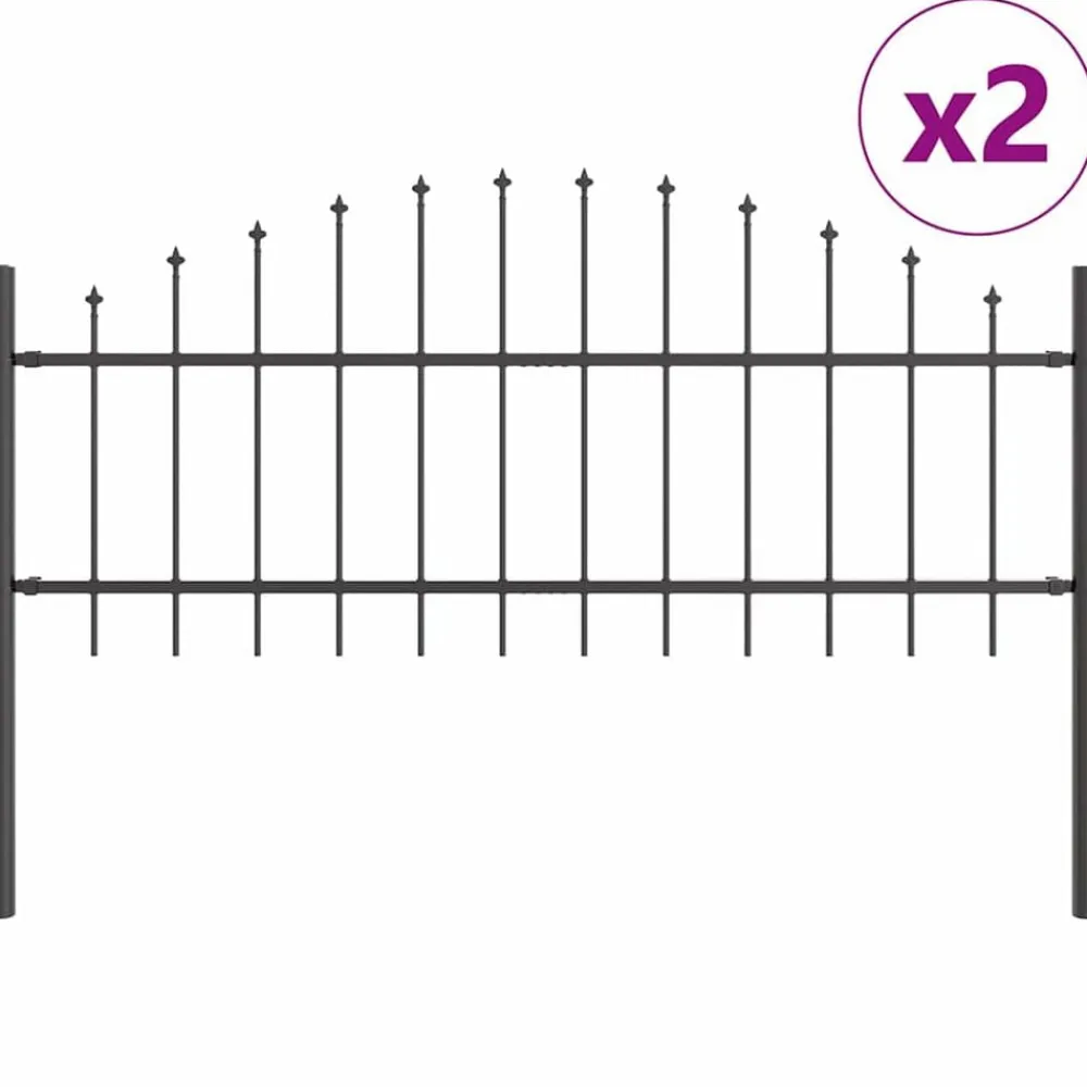 vidaXL Vallas De Jardín-Valla de Jardín 2 pcs 170 x 140 cm