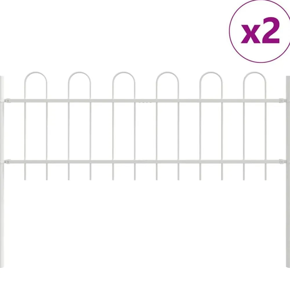 vidaXL Vallas De Jardín-Valla de Jardín 2 pcs 3,4 x 0,6 m