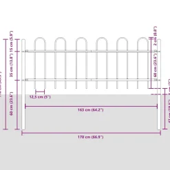 vidaXL Vallas De Jardín-Valla de Jardín 2 pcs 3,4 x 0,6 m