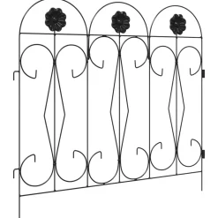 vidaXL Vallas De Jardín-Valla de Jardín 5 pcs Acero