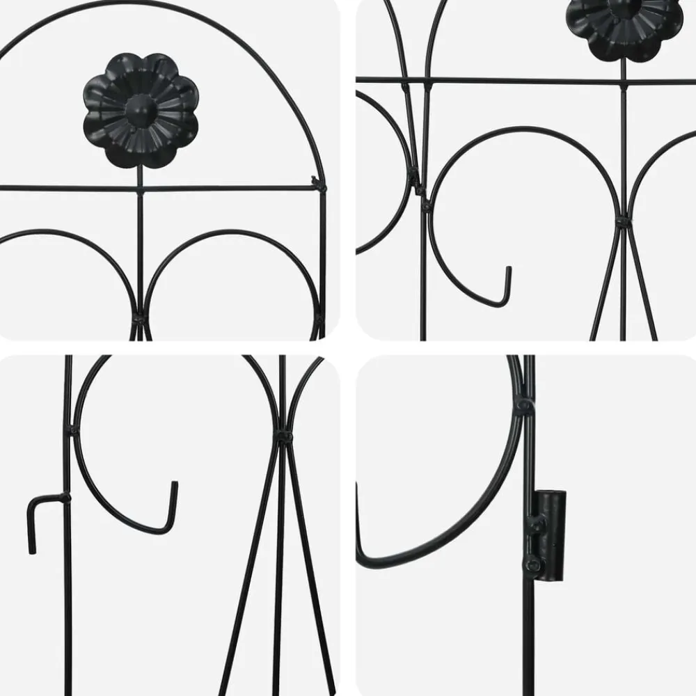 vidaXL Vallas De Jardín-Valla de Jardín 5 pcs Acero