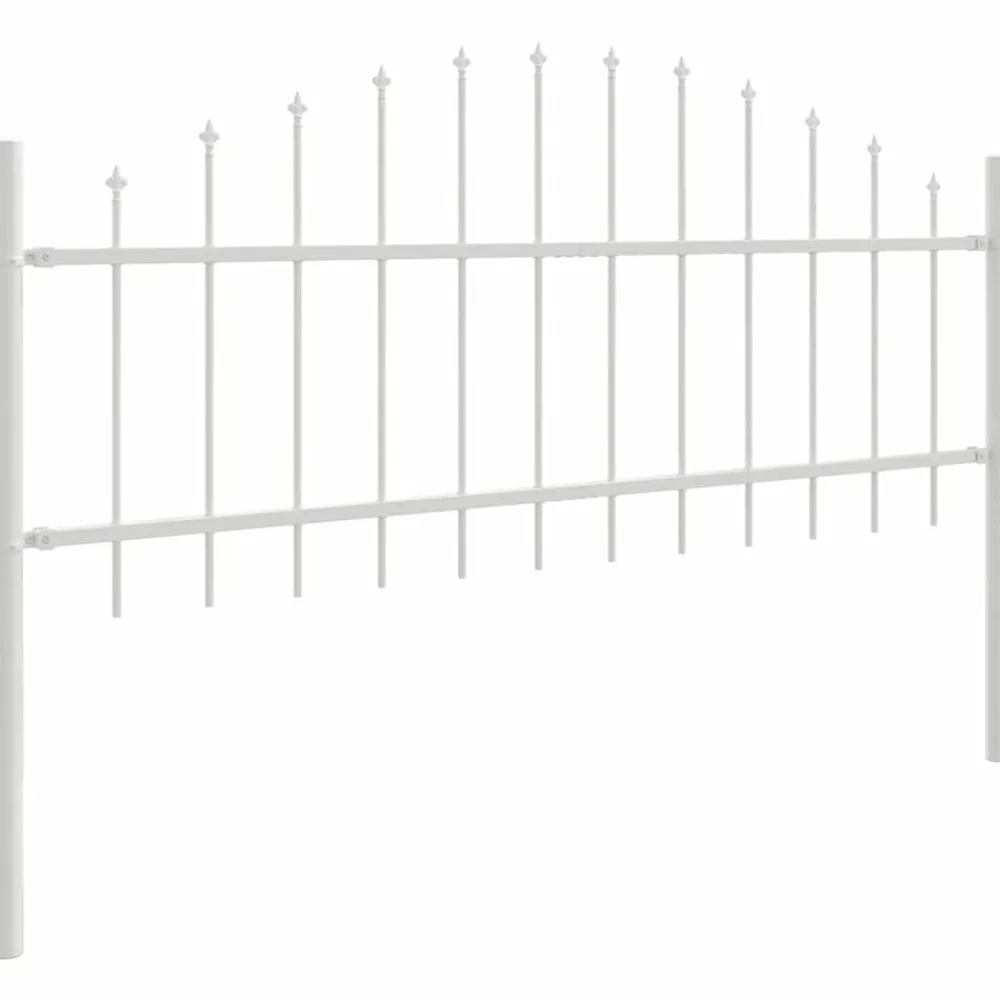 vidaXL Valla de Jardín 2 pcs 170 x 140 cm White Clearance