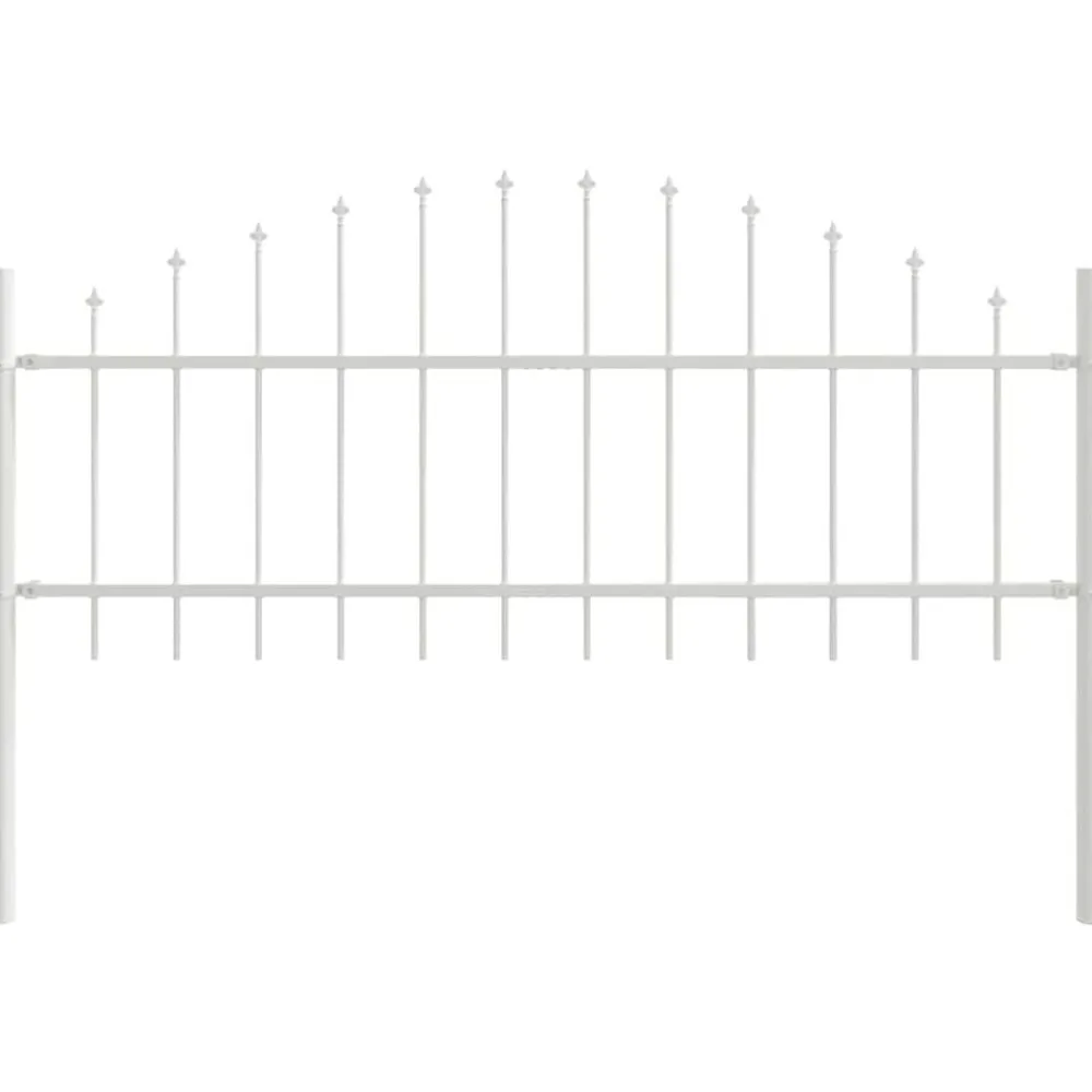 vidaXL Valla de Jardín 2 pcs 170 x 140 cm White Clearance
