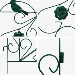 vidaXL Valla de Jardín 5 pcs Acero Verde