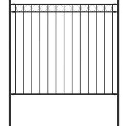 vidaXL Vallas De Jardín-Valla de jardín Assen de acero, 1,7 x 0,8 m, negro