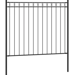 vidaXL Vallas De Jardín-Valla de jardín Assen de acero, 1,7 x 0,8 m, negro